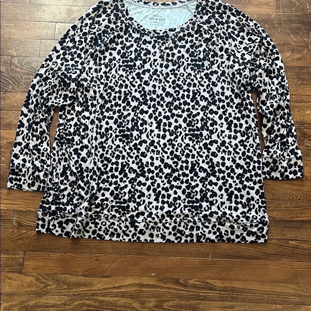 Torrid Leopard Print Long Sleeve Top